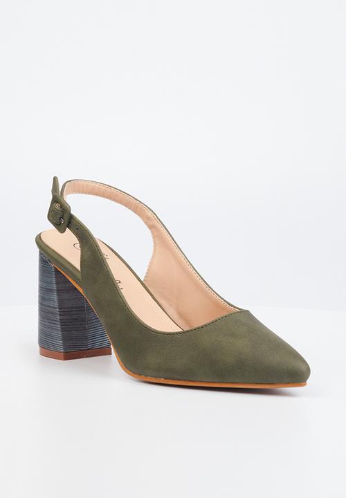 Butterfly Feet - Lissa 1 block heel - olive