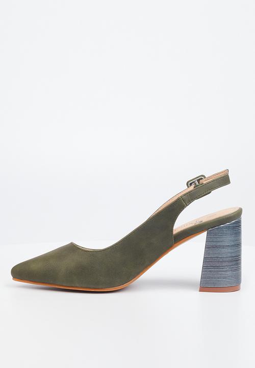 Butterfly Feet - Lissa 1 block heel - olive