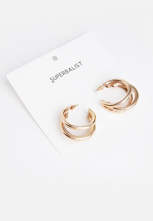 Superbalist - Lela hoop earrings - gold