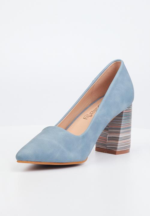 Butterfly Feet - Lissa 2 court block heel - blue