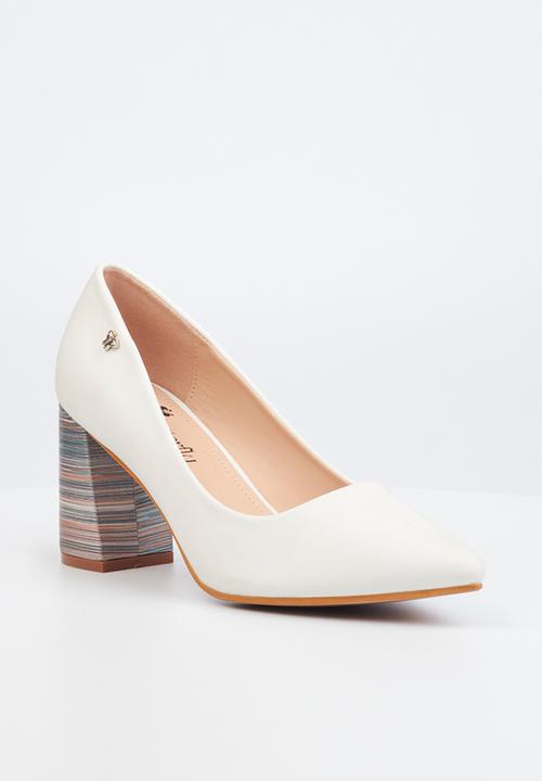 Butterfly Feet - Lissa 2 court block heel - white