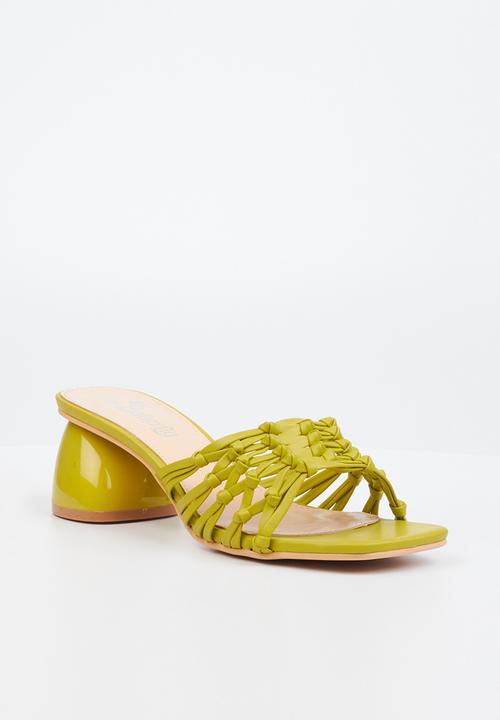 Butterfly Feet - Safia 1 mule block heel - lime