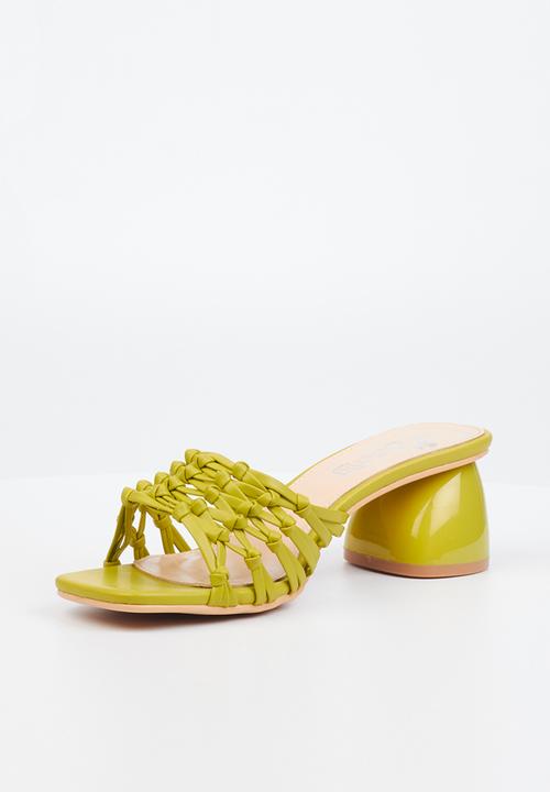 Butterfly Feet - Safia 1 mule block heel - lime
