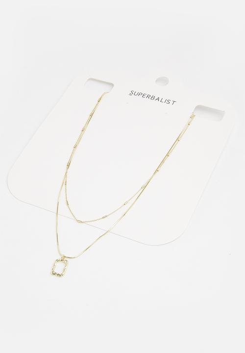 Superbalist - Square charm necklace - gold