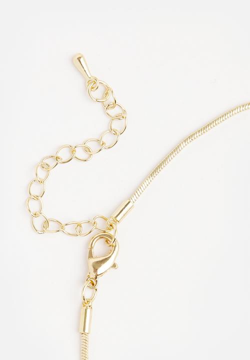 Superbalist - Square charm necklace - gold