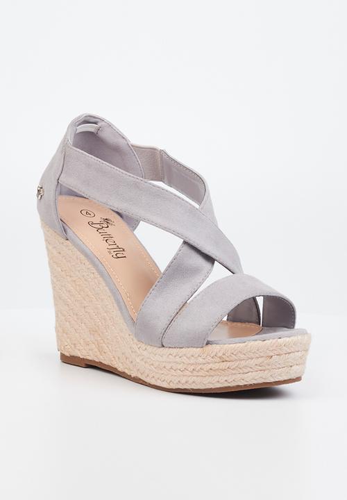 Butterfly Feet - Veda 1 espadrille wedge heel - grey