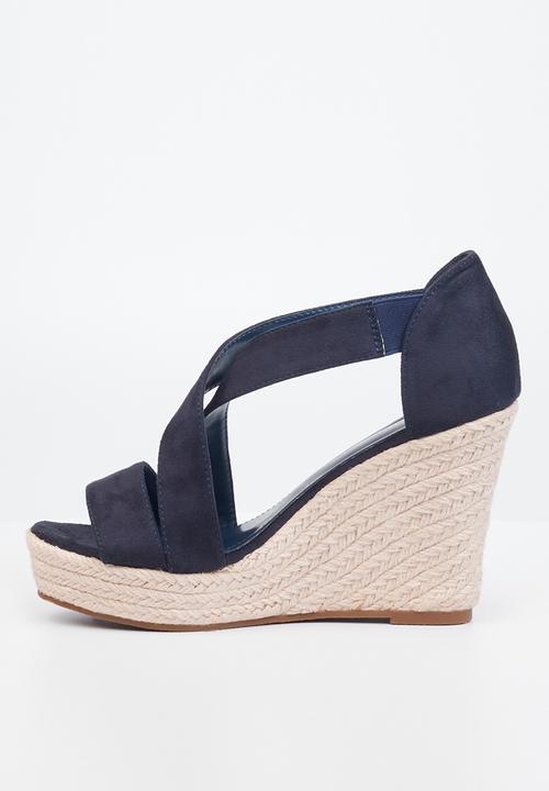 Butterfly Feet - Veda 1 espadrille wedge heel - navy