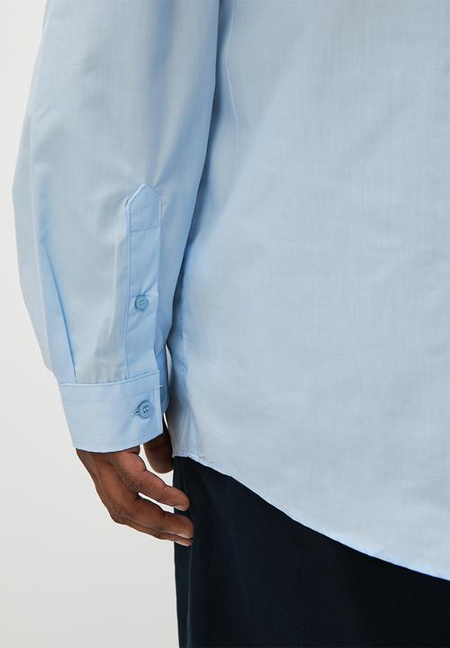Superbalist - Plus easy care regular fit shirt - sky blue