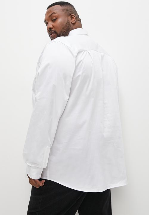 Superbalist - Plus cotton sateen stretch shirt - white
