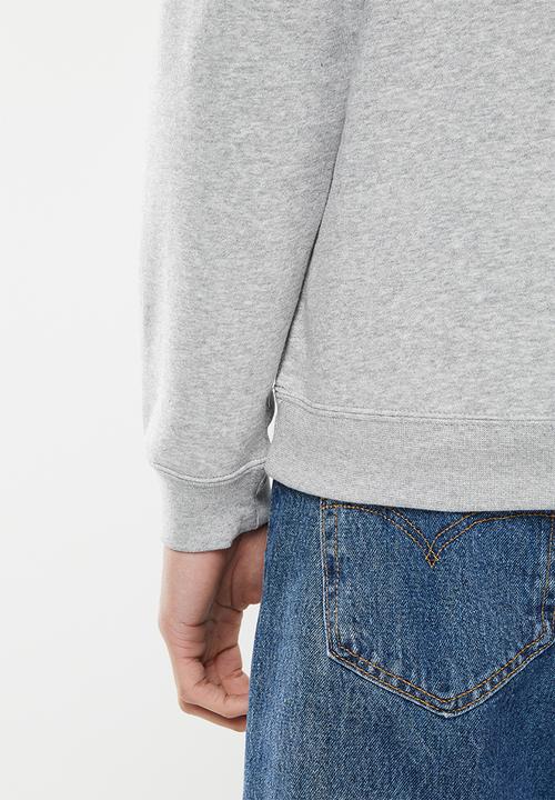 Converse - Standard fit left chest star chev emb crew bb - vintage grey heather