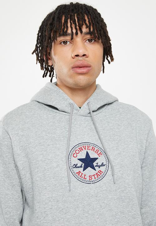 Converse - Standard fit centre front chuck patch core - vintage grey heather