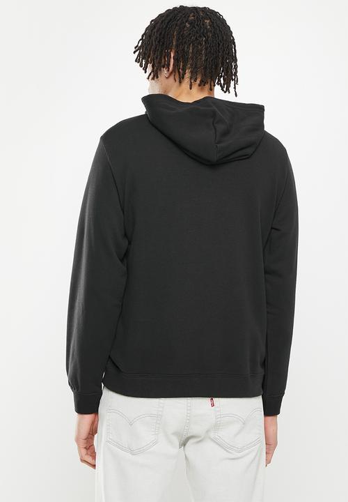 Converse - Standard fit centre front chuck patch core hoodie - converse black