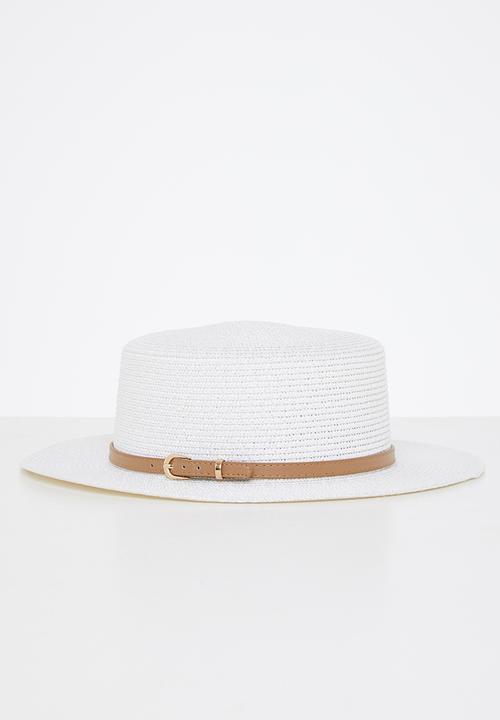 Superbalist - Sienna boater hat - cream