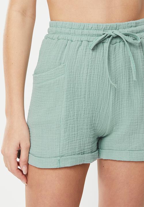 dailyfriday - Drawstring shorts - sage