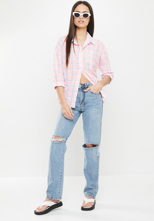 dailyfriday - Check shirt - pink