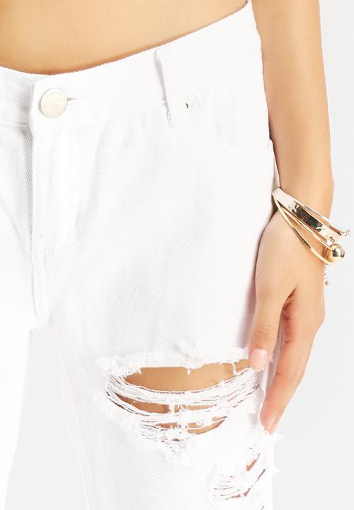 Glamorous - Slashed Boyfriend Jeans 