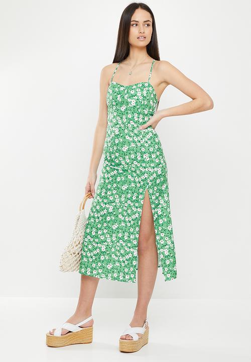dailyfriday - Strappy midi dress - green 