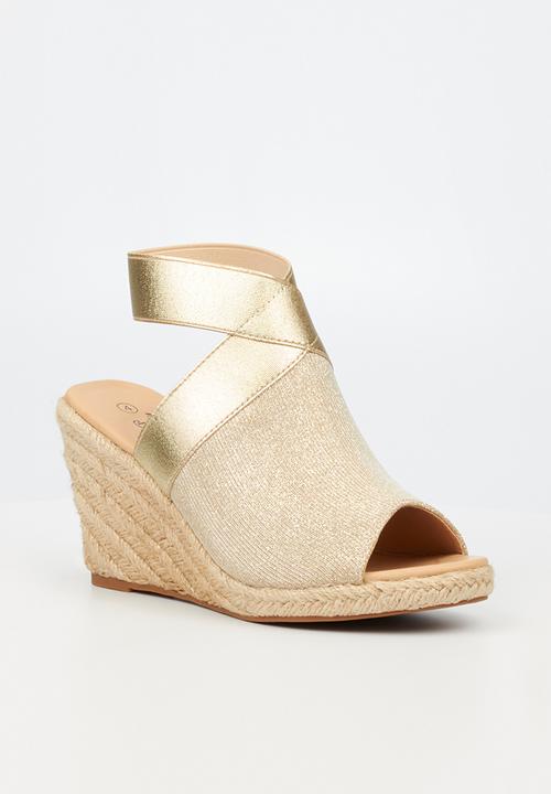 Butterfly Feet - Drayco 2 espadrille wedge heel - gold