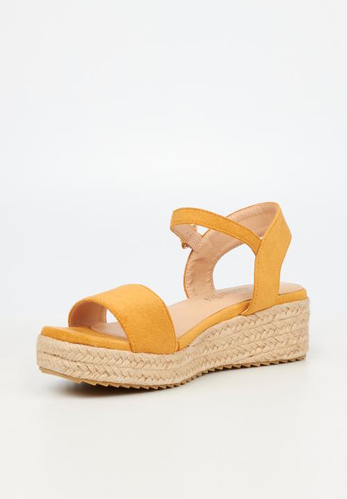 Butterfly Feet - Holly 2 flatform espadrille sandal - mustard