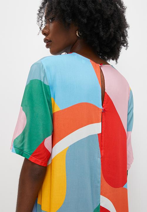 Superbalist - Woven tee dress - multi 