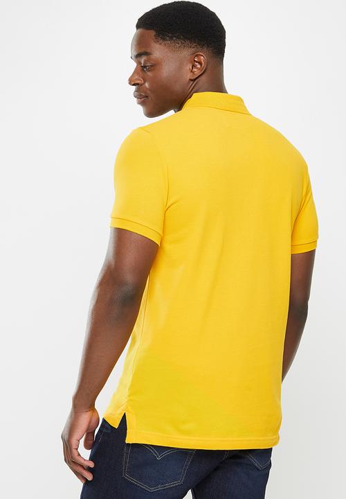 Aca Joe - 3d embroidery short sleeve golfer - gold