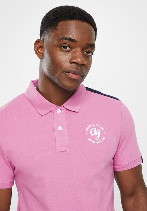 Aca Joe - Aca joe rib panel shoulder golfer - pink