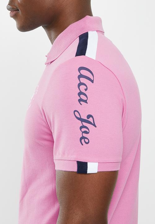 Aca Joe - Aca joe rib panel shoulder golfer - pink