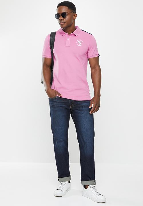 Aca Joe - Aca joe rib panel shoulder golfer - pink
