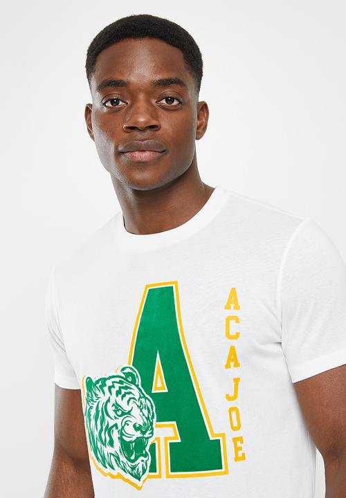 Aca Joe - Aca joe tiger crew tee - short sleeve - snow white