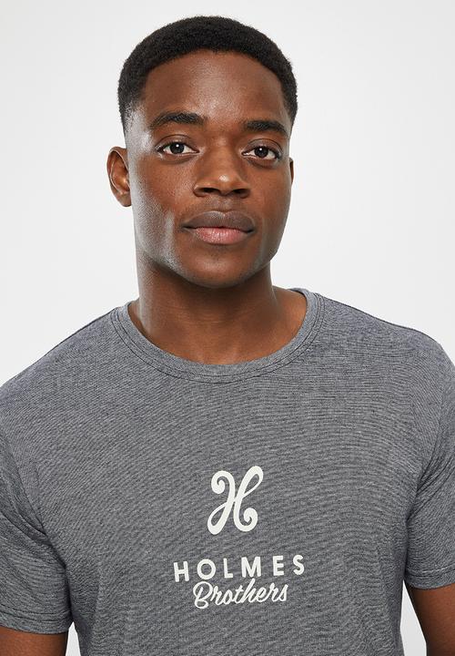 Holmes Bro's - New label short sleeve tee - black end on end