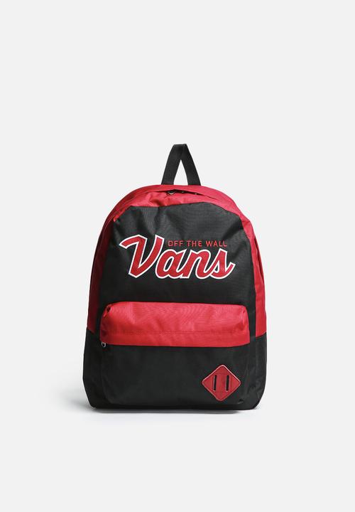 vans off the wall red backpack
