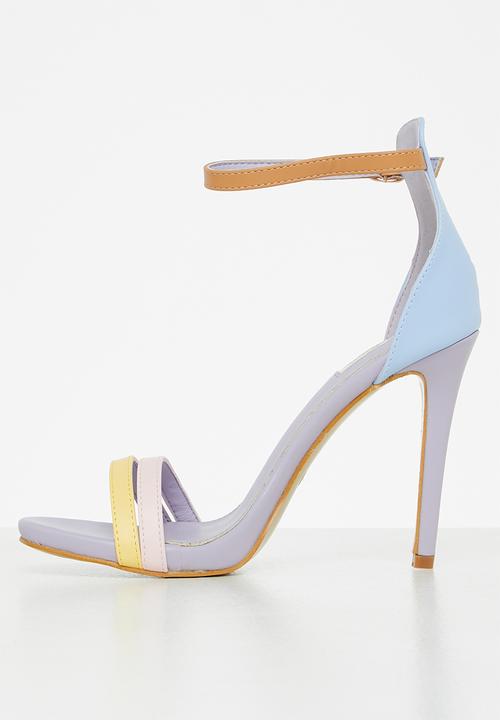 Plum - Calista barely there stiletto heel - multi