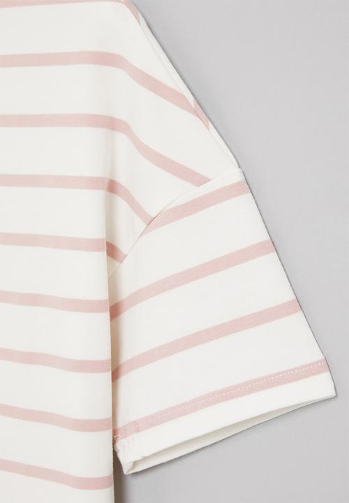 Rebel Republic - Boys stripe tee - white