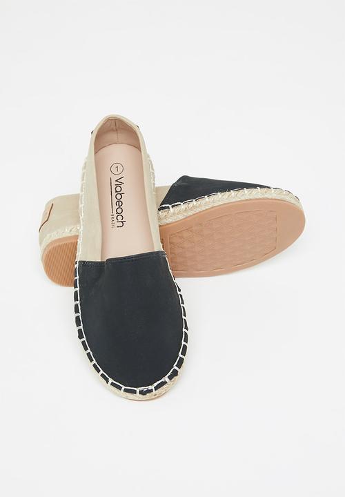 Viabeach -  Espadrille - black & stone