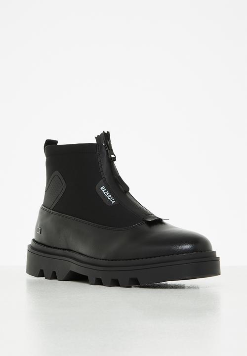MAZERATA - Vinchey 9 leather lycra - black