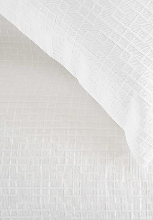 Linen House - Florence duvet cover set - alabaster