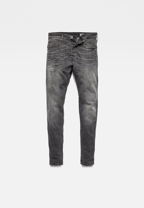 G-STAR - 3301 slim fit jeans - faded crow destroyed