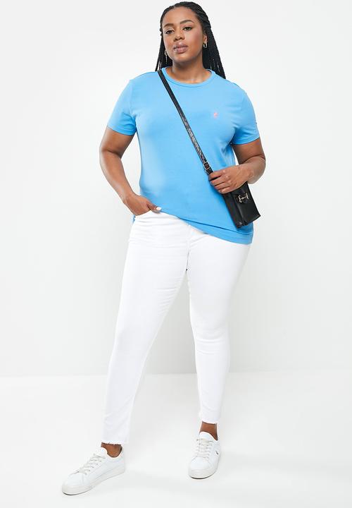 POLO - Plus kelly short sleeve basic crew neck t-shirt - blue