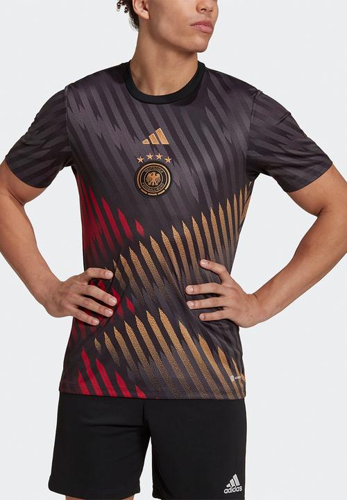 adidas Performance - Germany Training T-shirt Pre Match World Cup 2022  - black/grey six