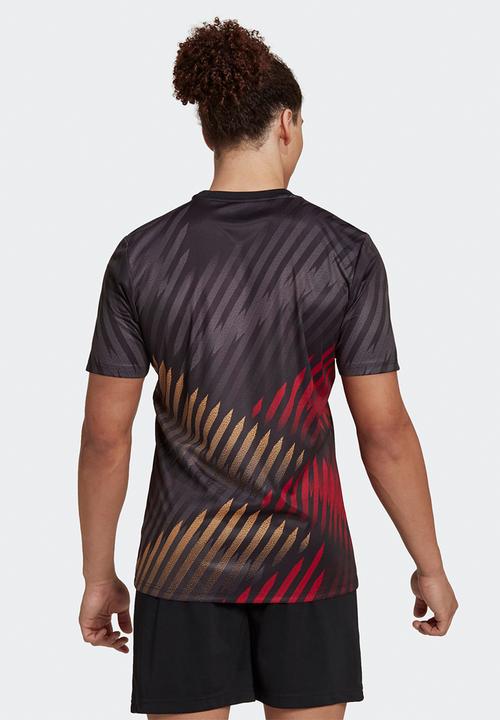 adidas Performance - Germany Training T-shirt Pre Match World Cup 2022  - black/grey six