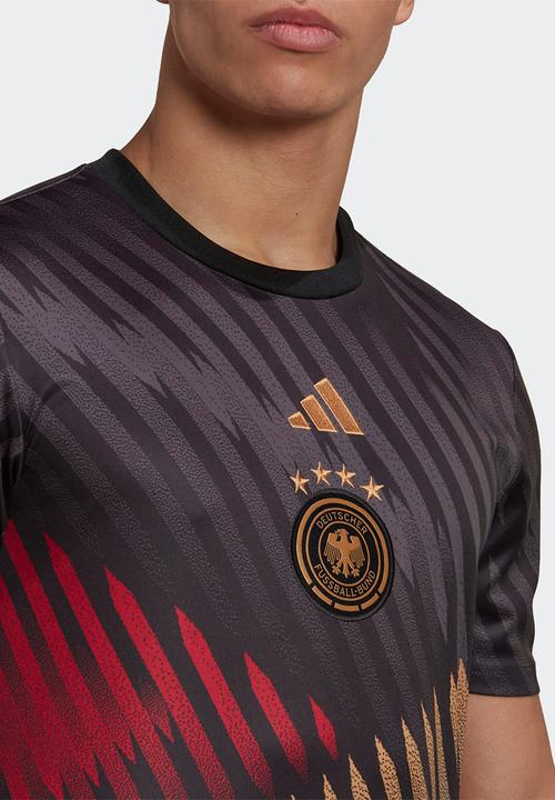 adidas Performance - Germany Training T-shirt Pre Match World Cup 2022  - black/grey six