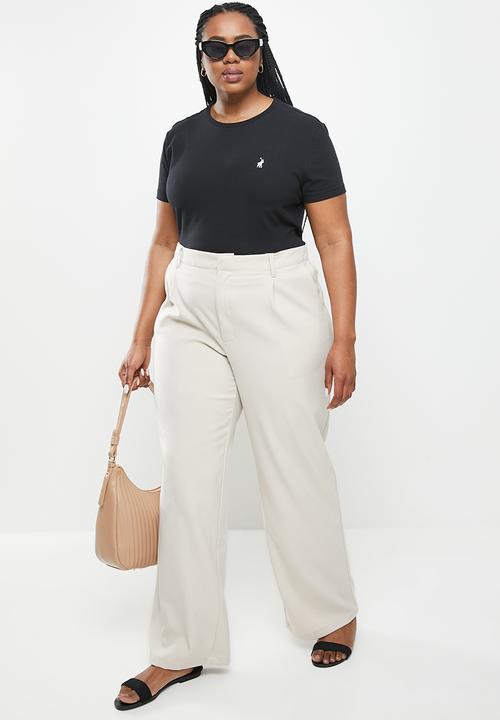 POLO - Plus allie basic short sleeve essential crew neck t-shirt - black