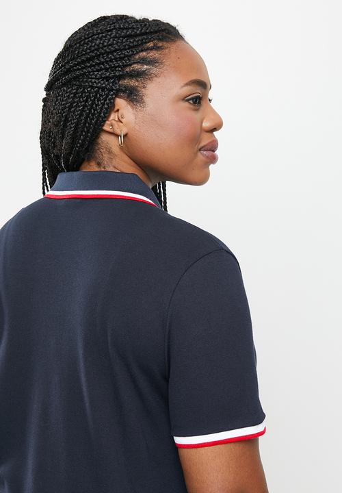 POLO - Plus leigh essential short sleeve  stretch golfer dress - navy