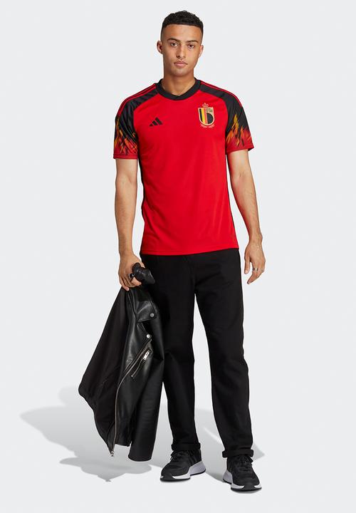 adidas Performance - Belgium  Home Soccer WC 22 Jersey- red & black