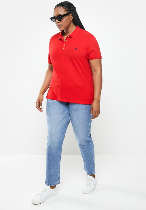 POLO - Plus margot short sleeve  essential golfer - red