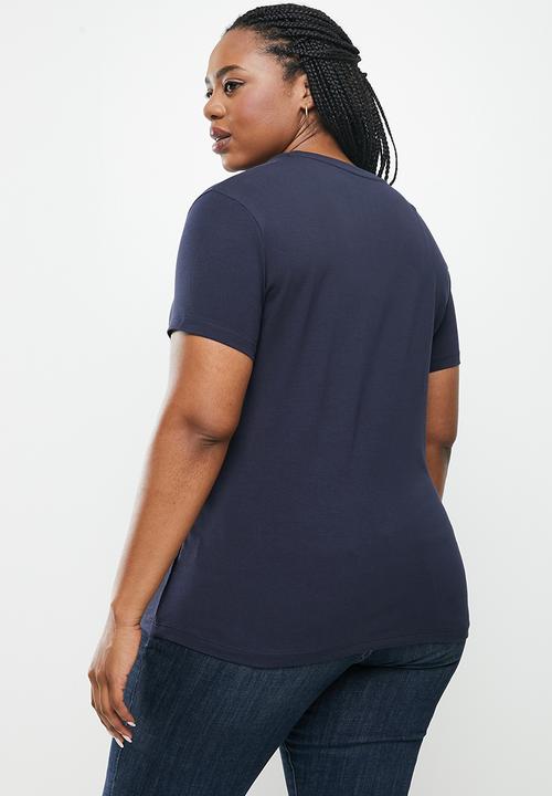 POLO - Plus allie basic short sleeve  essential crew neck t-shirt - navy