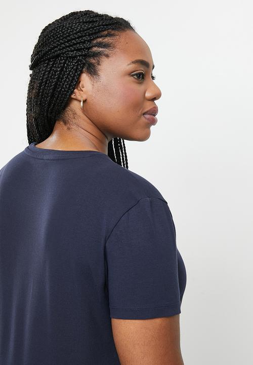 POLO - Plus allie basic short sleeve  essential crew neck t-shirt - navy