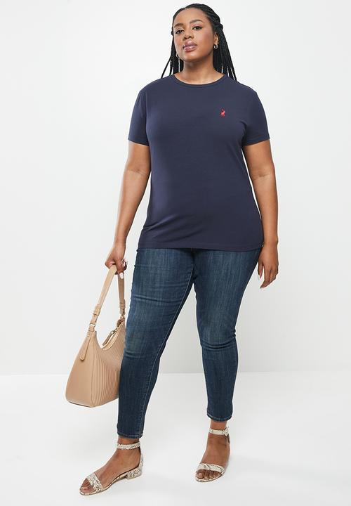 POLO - Plus allie basic short sleeve  essential crew neck t-shirt - navy