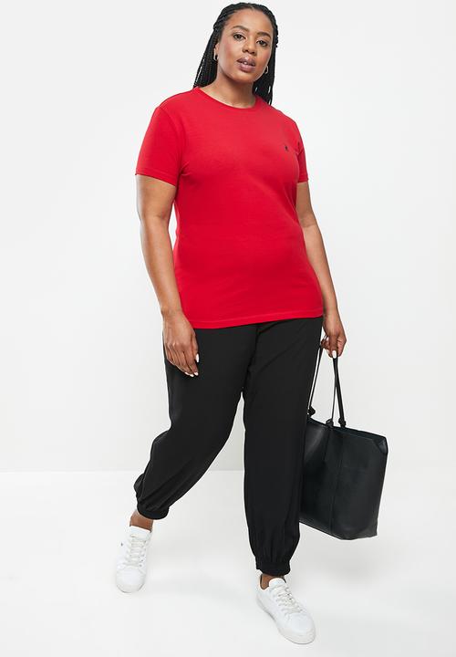 POLO - Plus allie basic short sleeve  essential crew neck t-shirt - red