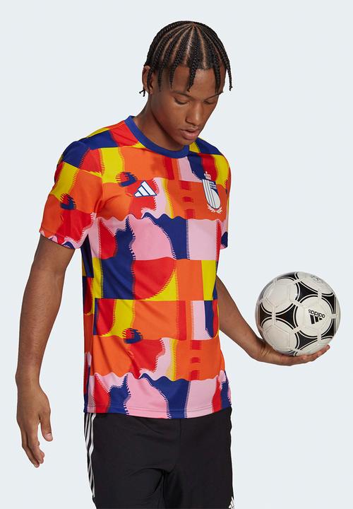 adidas Performance - Belgium Training T-shirt Pre Match World Cup 2022 - multicolor